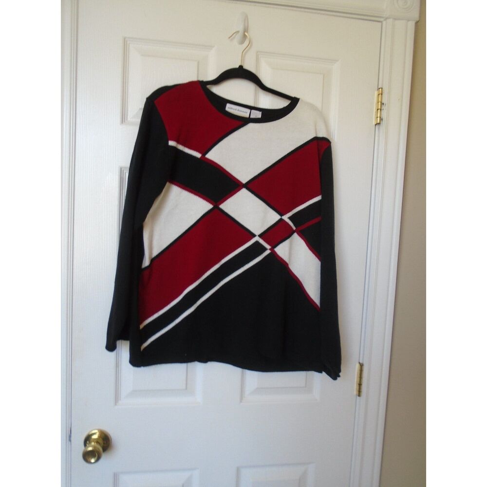 Alfrun Dunner Color Block Sweater Plus Size 2x - image 1